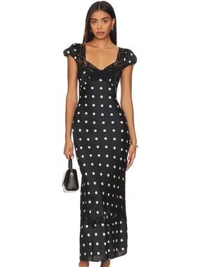 Butterfly Babe Midi Dress in Black and White Comb